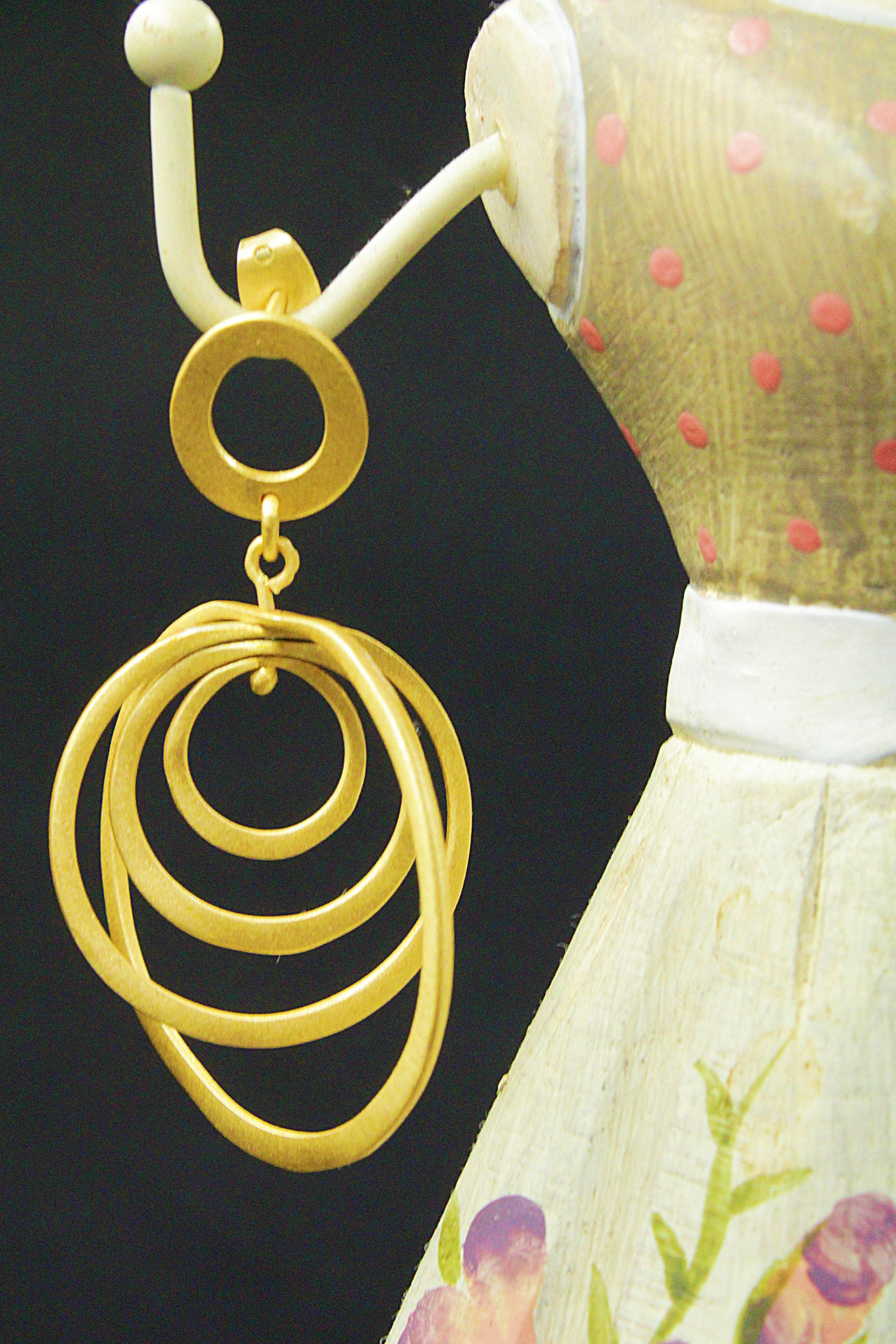 LA MAR - Wholesale Dangle Earrings - MILLE ANELLI earrings with gold-plated design5