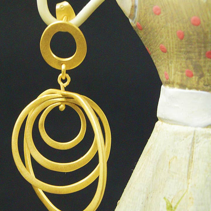 LA MAR - Wholesale Dangle Earrings - MILLE ANELLI earrings with gold-plated design5