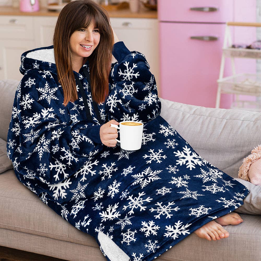 Pavilia - Wholesale Hoodie - Women's - Chest Pocket Sherpa Hoodie Blanket - Patch Pocket (Regular / Long)150