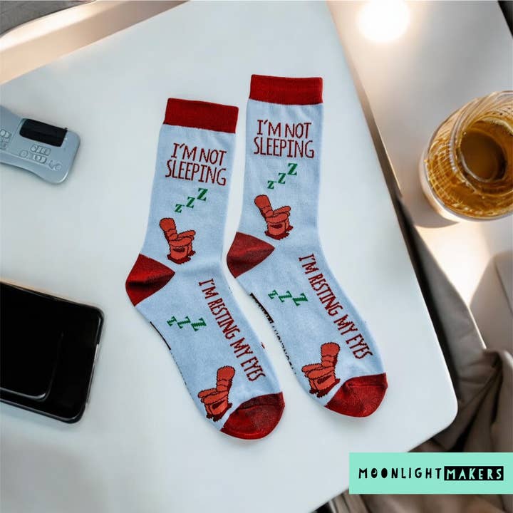Moonlight Makers - Wholesale Socks – Unisex - I'm Not Sleeping, I'm Resting My Eyes - Unisex Socks - CLOSEOUT SALE1