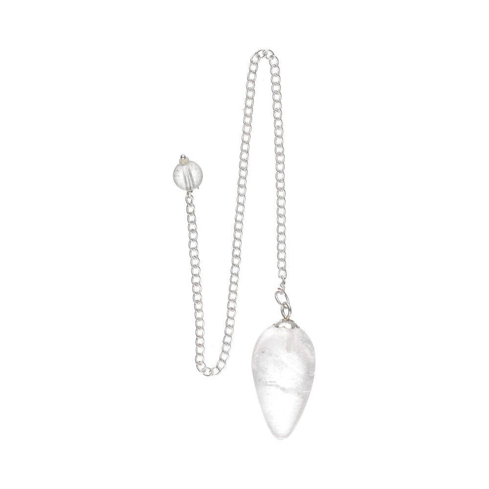 Vives de la Cortada S.L - Wholesale Spiritual Stone/Crystal - White Quartz Drop Pendulum (GOT5)