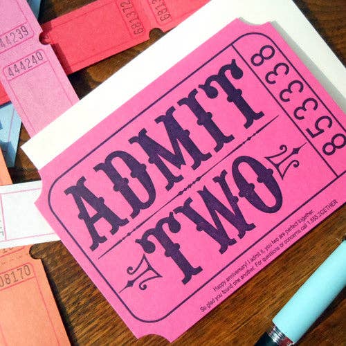 a. favorite design - Wholesale Anniversary Card - Admit Two Ticket Anniversary Card2