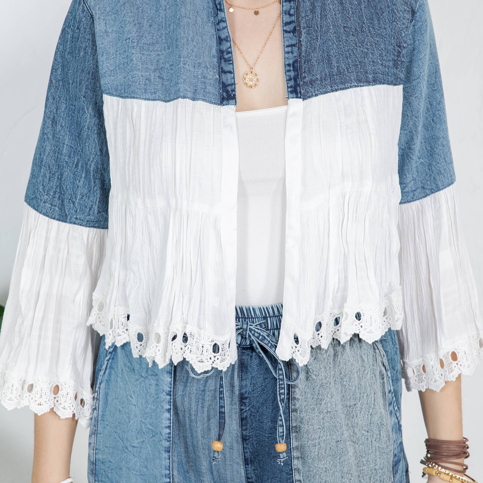 Young Threads - Wholesale Kimono - Women's - Boho Kimono Shrug with Bell Sleeves - New11