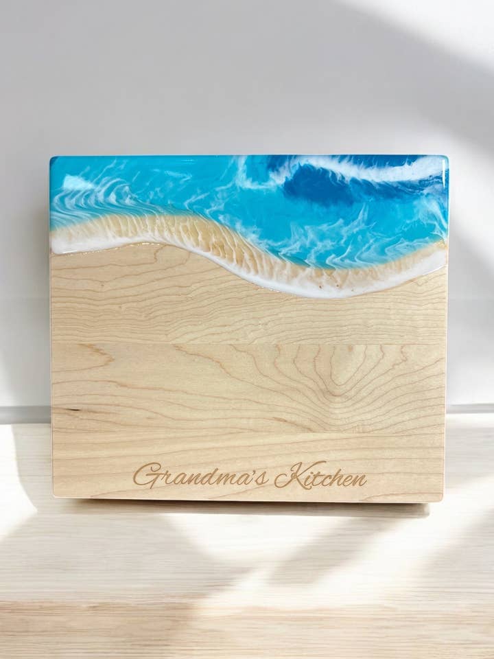 Grandma's Kitchen Mini Maple cheese board for wholesale by Nikita Fine Art LLC