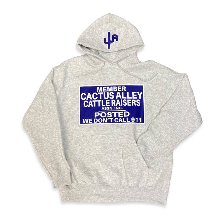 "Posted" - Ash Grey Adult Hoodie (WESA JAN 2024) for wholesale by Cactus Alley Hat Co.