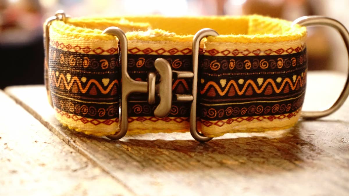 hundsfutter - Vente Collier – chien - Collier large jaune pour chiens13