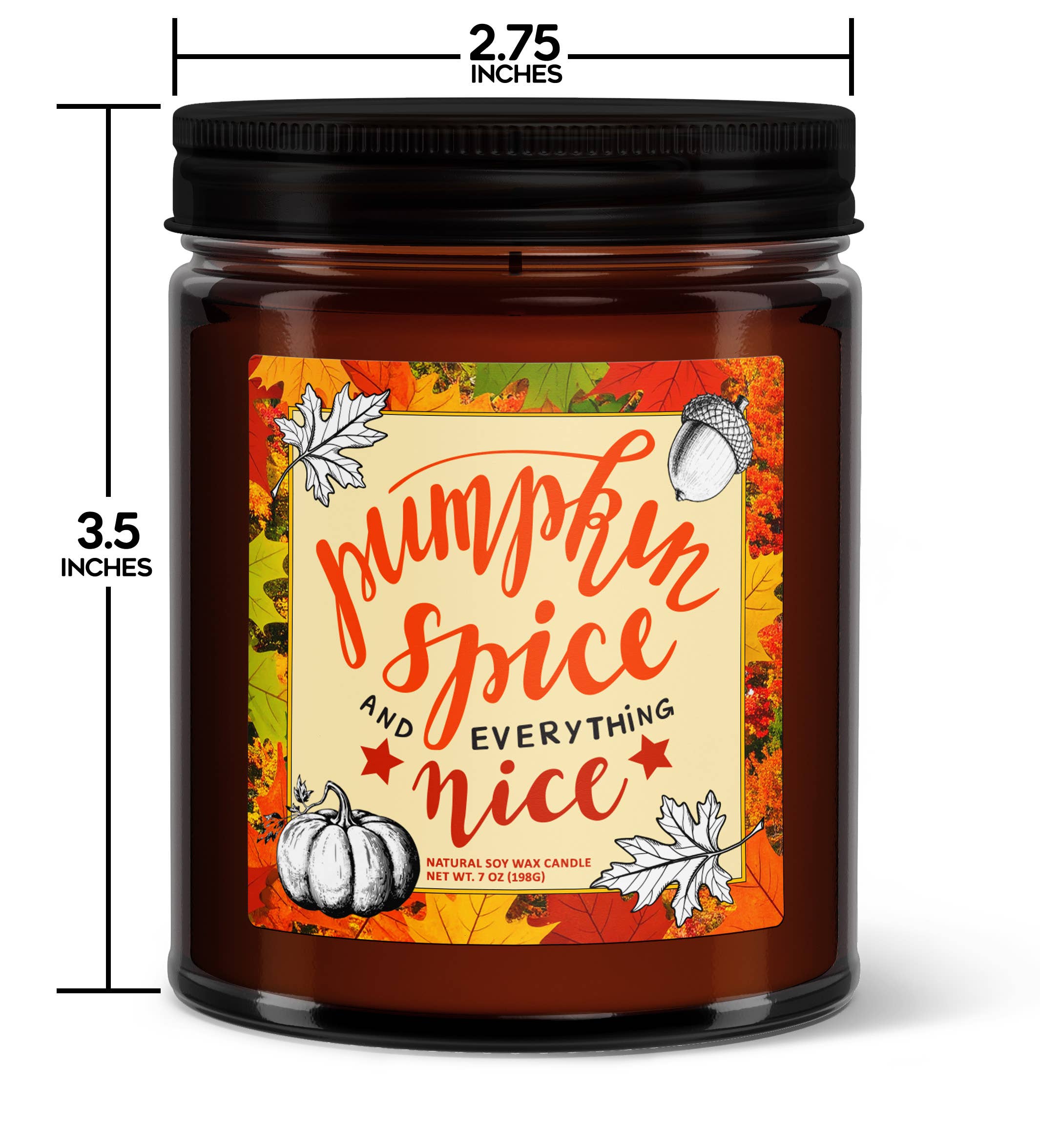 Wi-Wear - Wholesale Jar/Filled Candle - Pumpkin Spice Everything Nice Soy Candle Pumpkin Spice Scent1