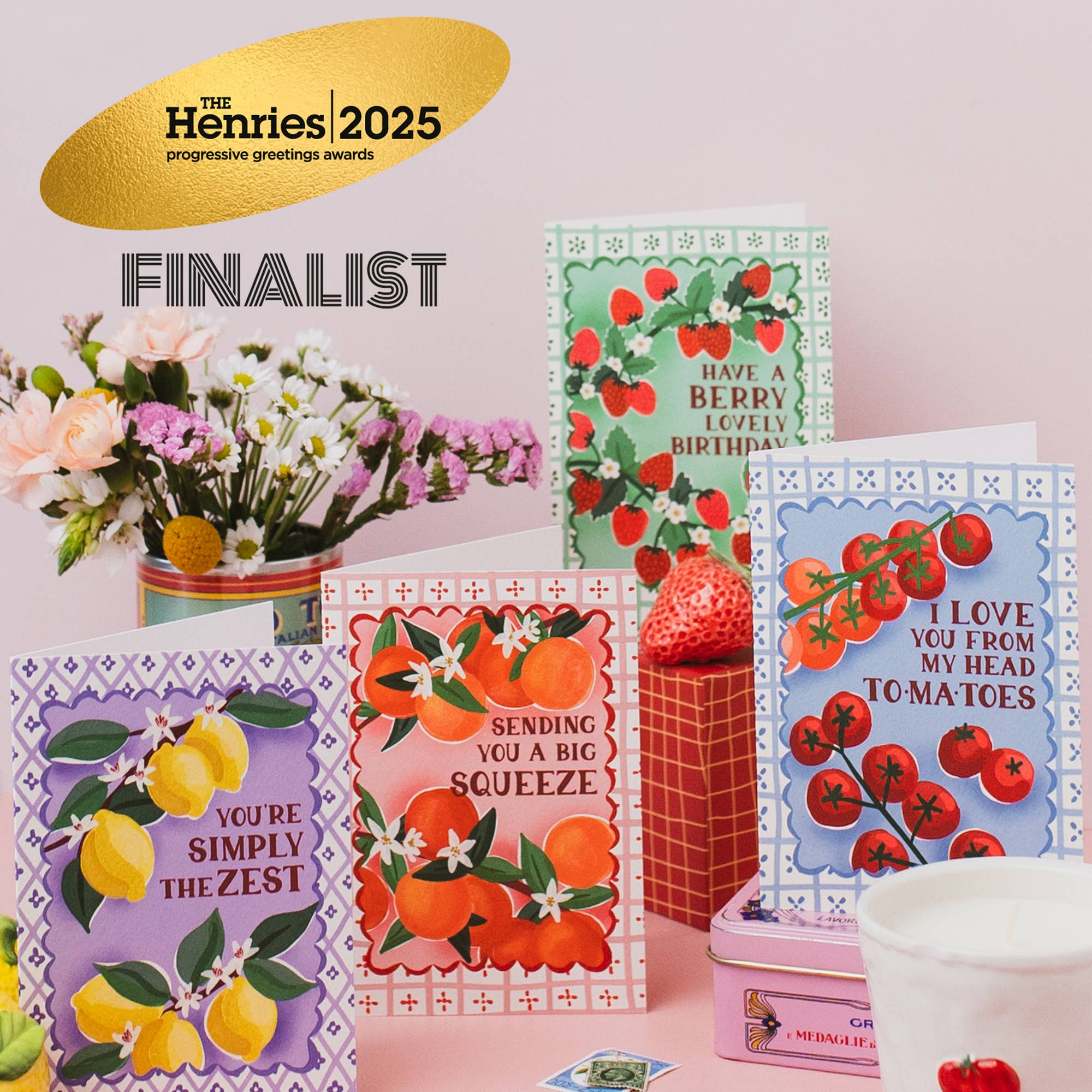 Jessie Maeve Studio - Wholesale Birthday Card - Papaya Birthday Card - Mediterranean Fruit Premium A6 Card1