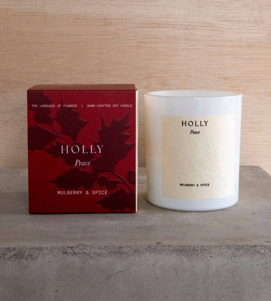 Studio Sol Store - Wholesale Jar/filled candle - Holly Large Candle | Mulberry + Spice