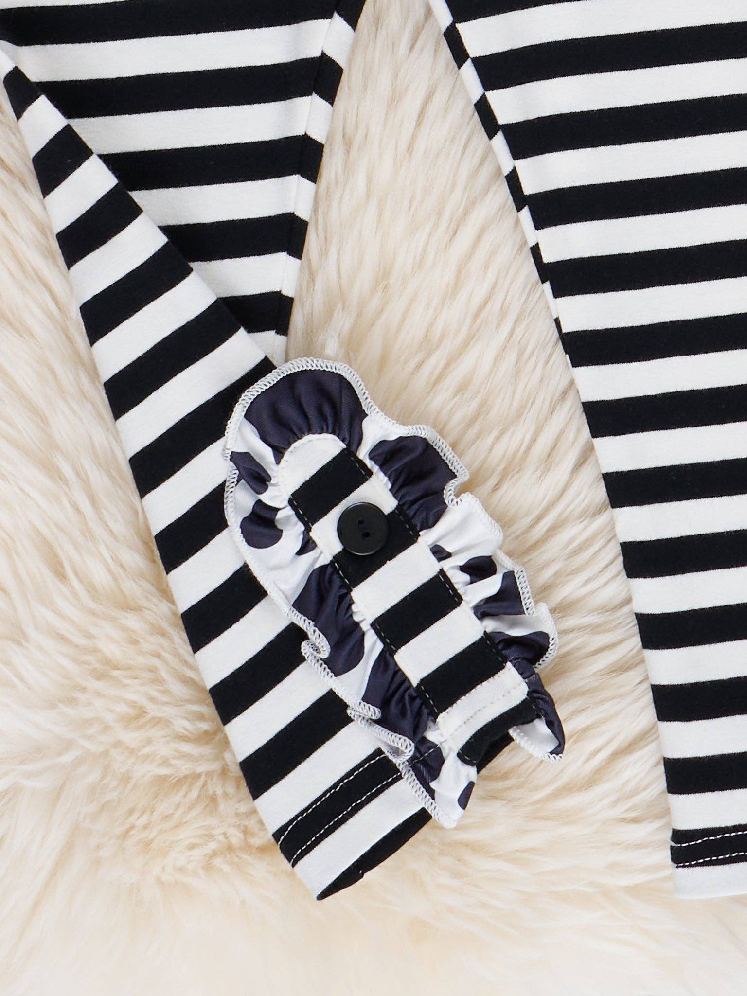 Marie Nicole Clothing - Wholesale Top & Pant Set - Kids - Lil’ Moo Ruffle Embroidered Cow Outfit3