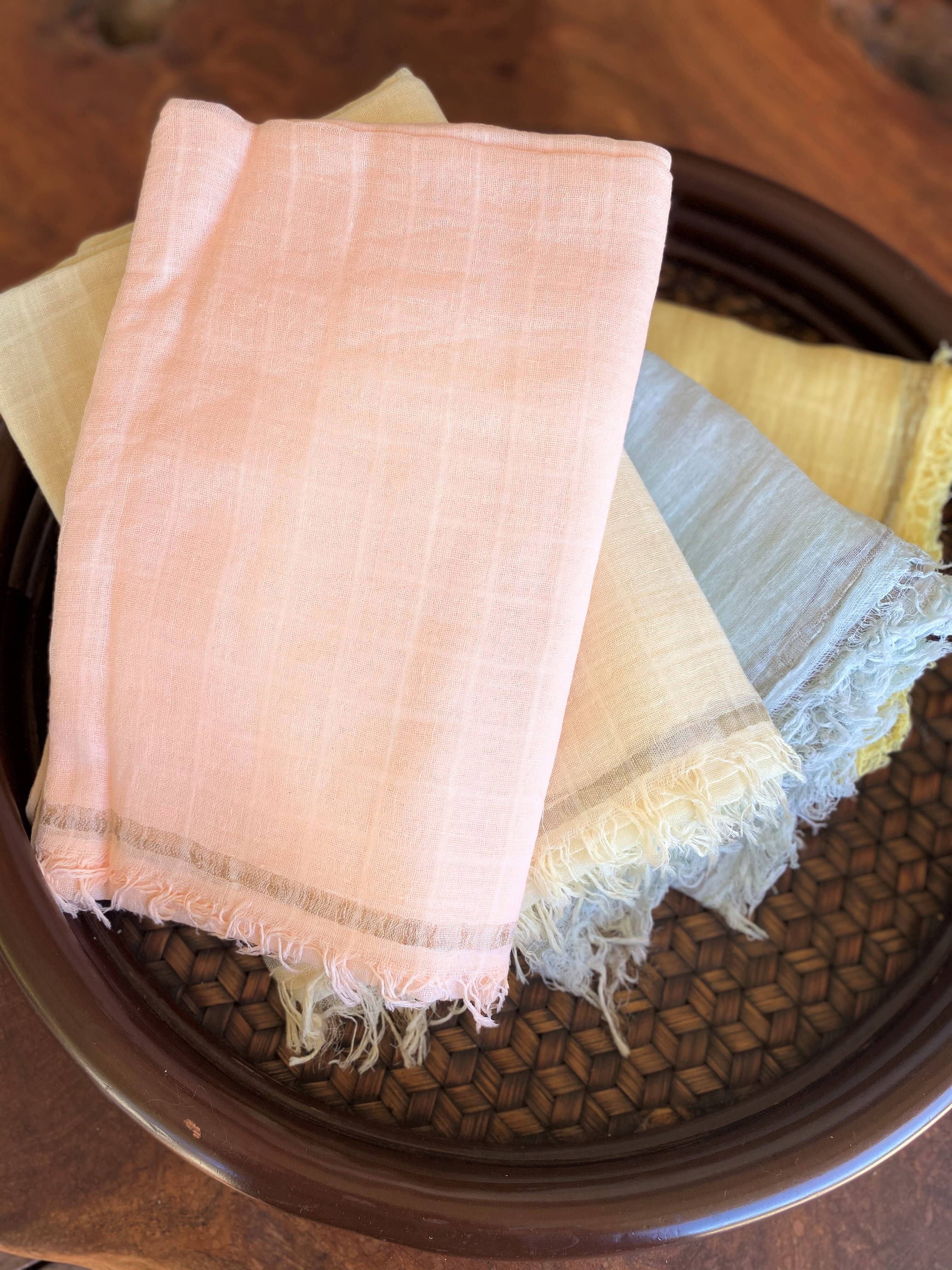 Indigo Handloom - Wholesale Scarf - Women's - Windowpane - Blue2