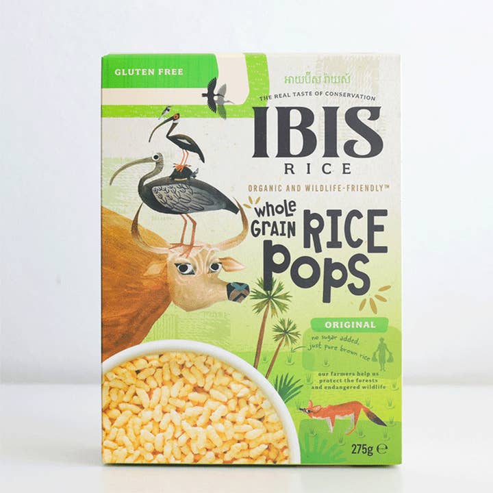 Organic Wholegrain Rice Pops Original 275g for wholesale by IBIS Rice