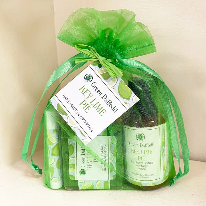 Key Lime Pie Organdy Quartet Gift Set - Florida Fruity for wholesale by Green Daffodil Bath & Body