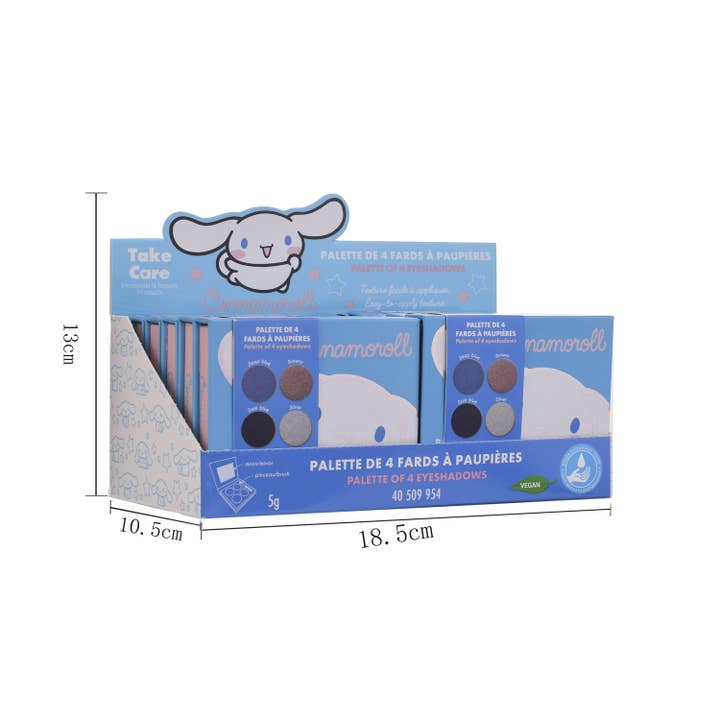 Takecare - Wholesale Eyeshadow Palette - Cinnamoroll palette of 4 eyeshadows + brush and mirror5