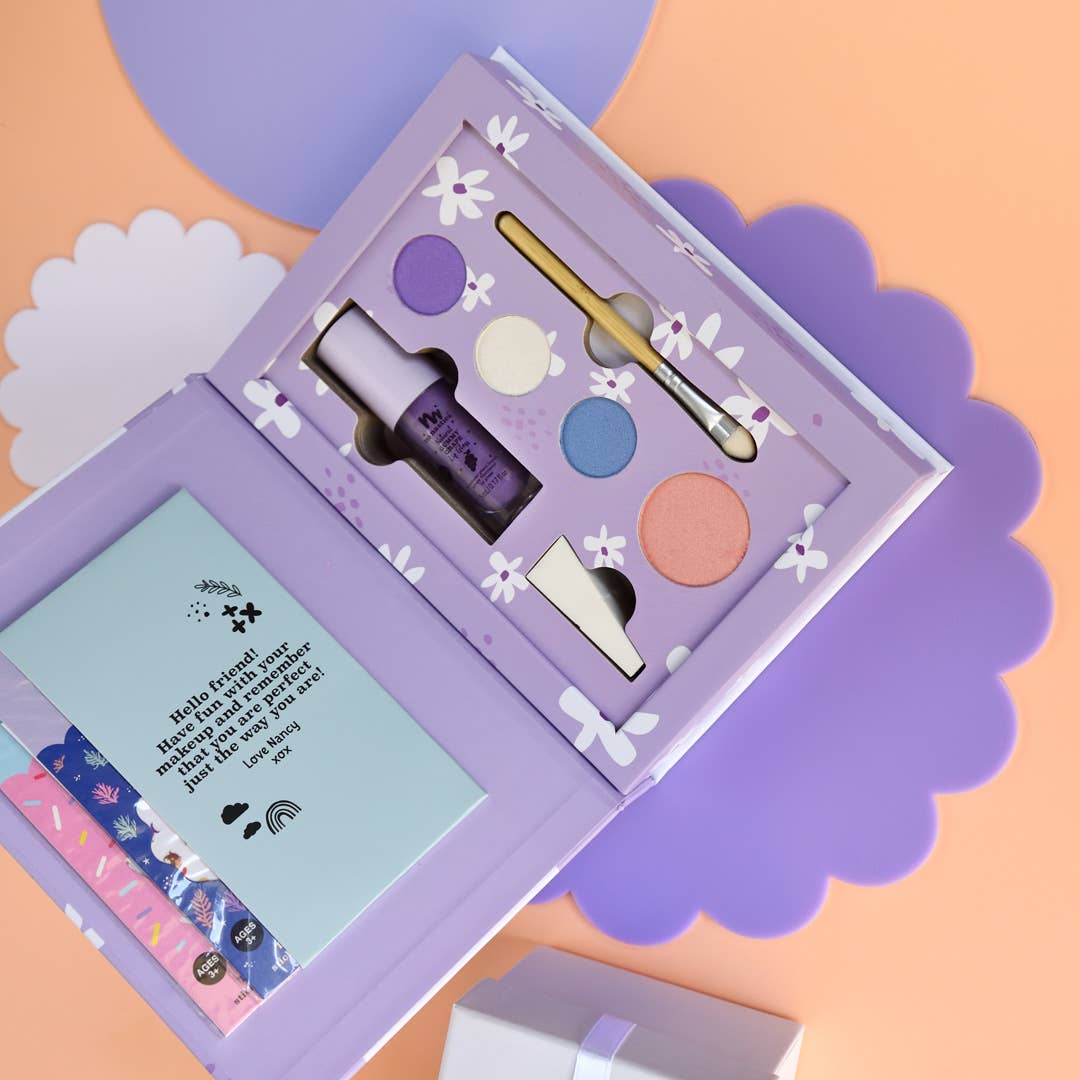 no nasties kids - Vente Maquillage – enfant - Palette de maquillage pressé naturelle pour enfants Nancy Kids en violet5