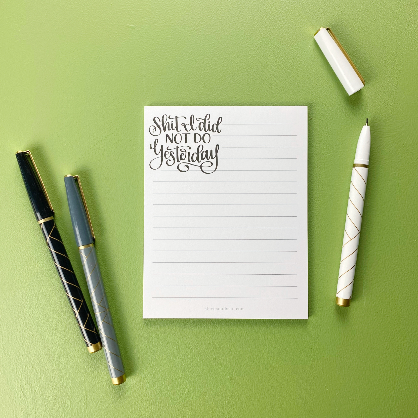 Stevie + Bean Paperie – Bloco de notas por atacado – Merda que eu não fiz ontem/Bloco de notas2