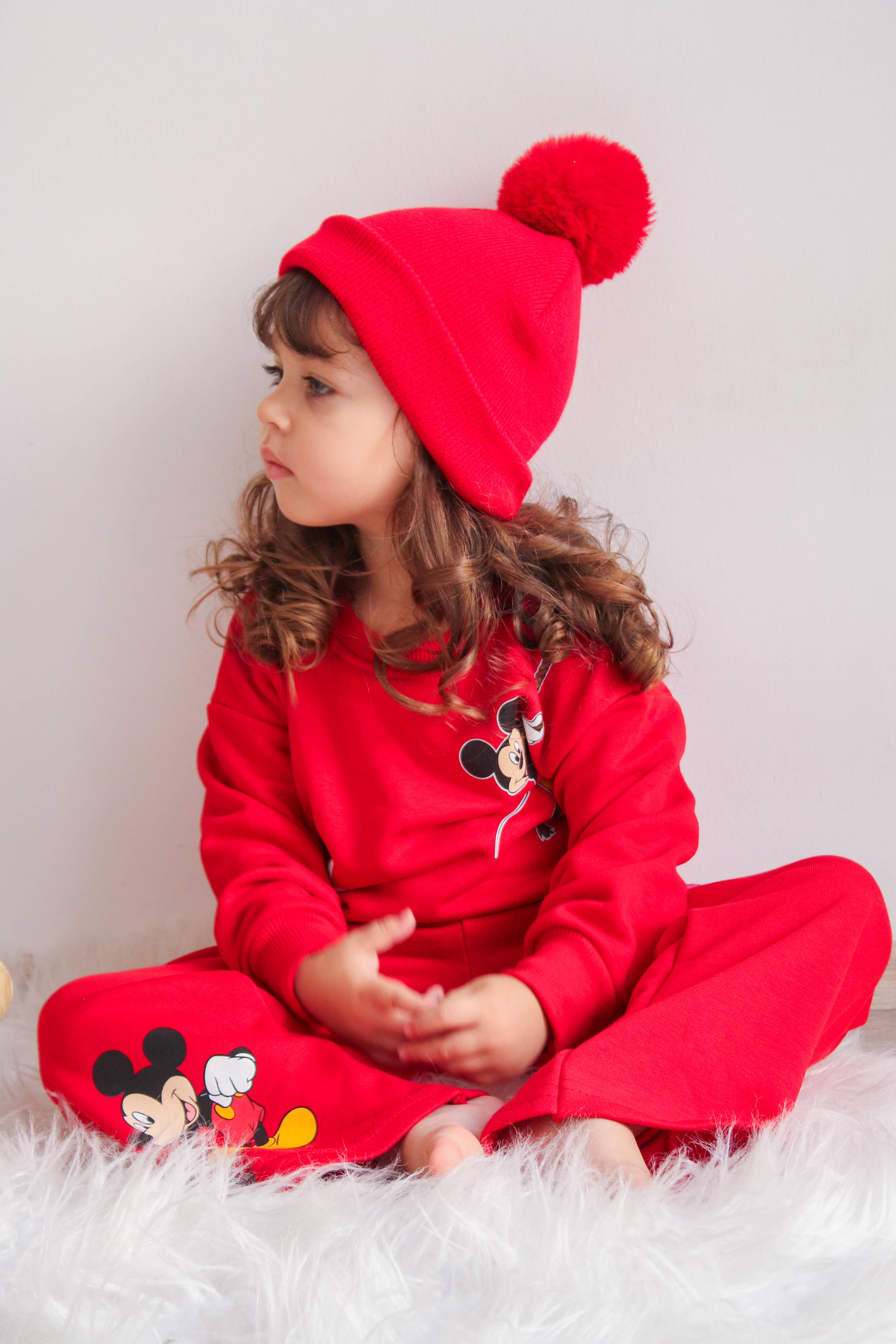 Himmelberg Baby – wholesale Mössa - Barn – Röd Singel Pom Pom Baby-/Barnmössa 0-8 år17