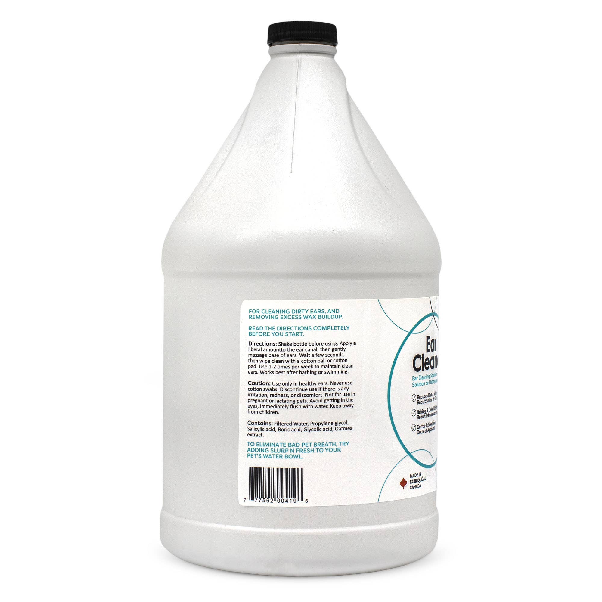 Enviro Fresh - Vente Produit de nettoyage - Soin d'hygiène pour animaux, Nettoyant pour oreilles de chat/chien 3,78L1