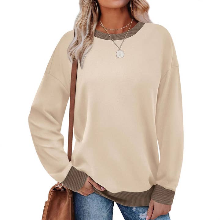 Colorblock Crewneck Pullover Sweatshirt for Women and other Purchase Wholesale crewneck sweatshirts. Free Returns & Net 60 Terms on Faire trending on Faire.