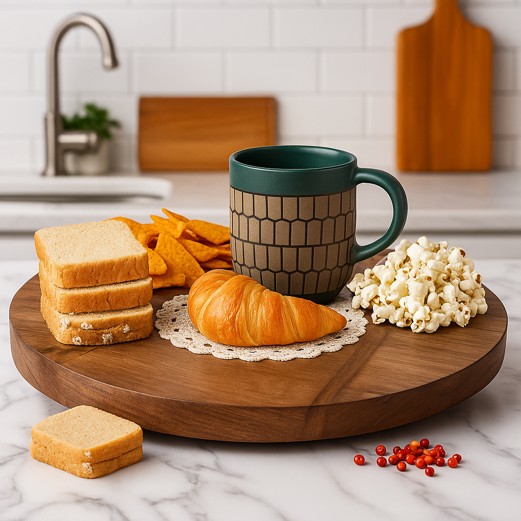 Valor Home Goods - Wholesale Lazy Susan - 18" Large Rustic Wood Lazy Susan –  Rotating Centerpiece 9