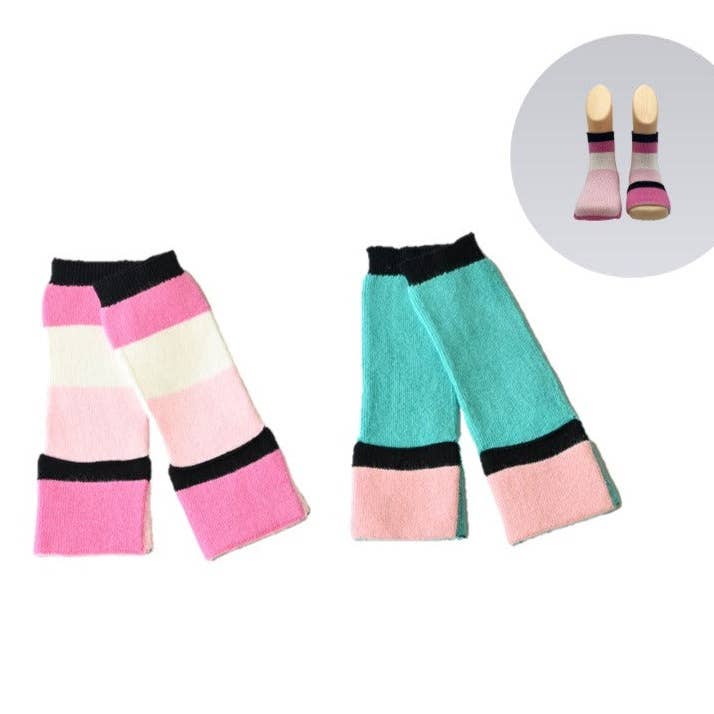 Småbørn Sømløse Gribestrømper - 2-pak - Pink for engroshandel hos Peekaboo Socks