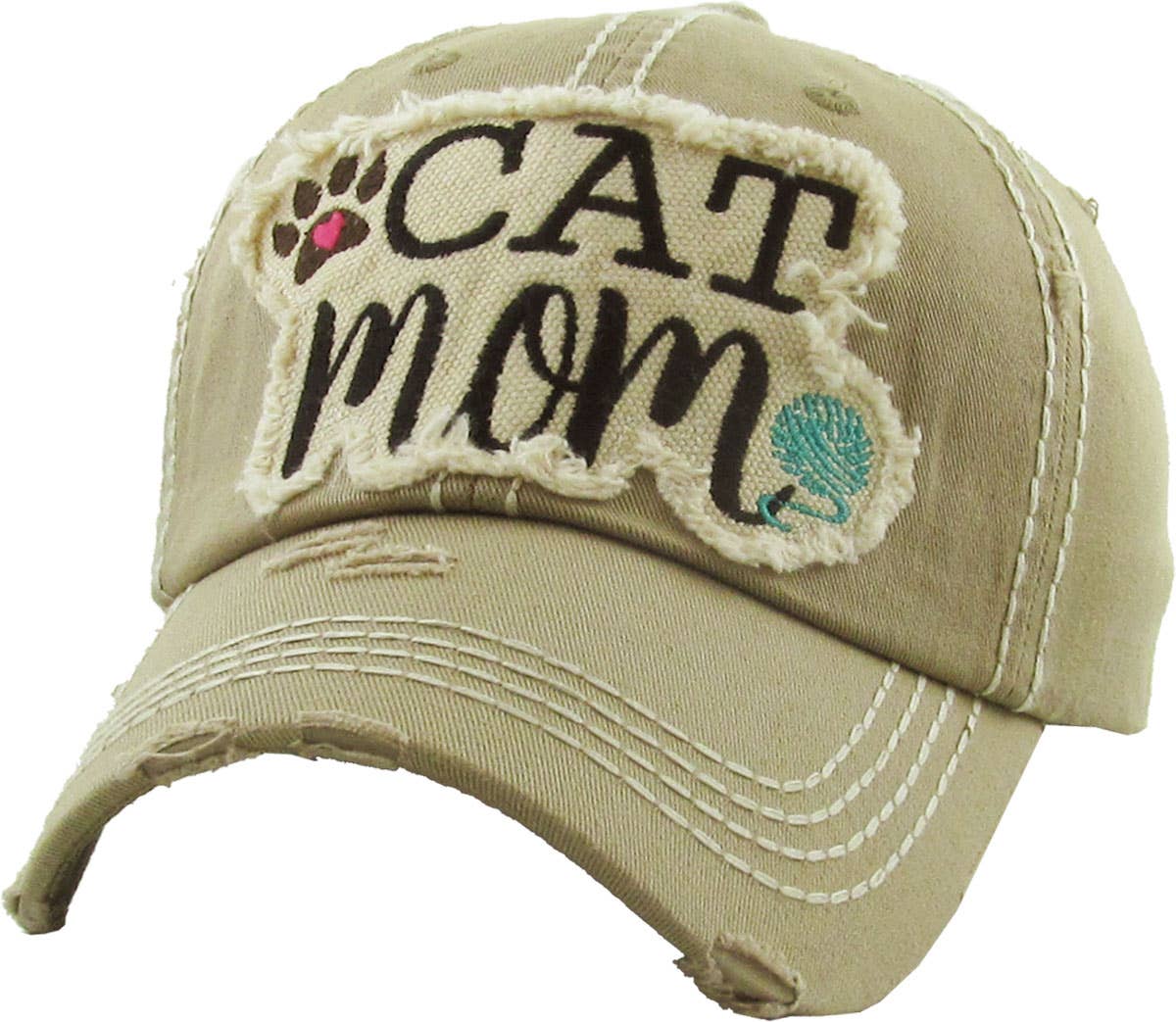 KBETHOS – Großhandel Basecap – Damen – CAT MOM Vintage-Kugelkappe gewaschen9