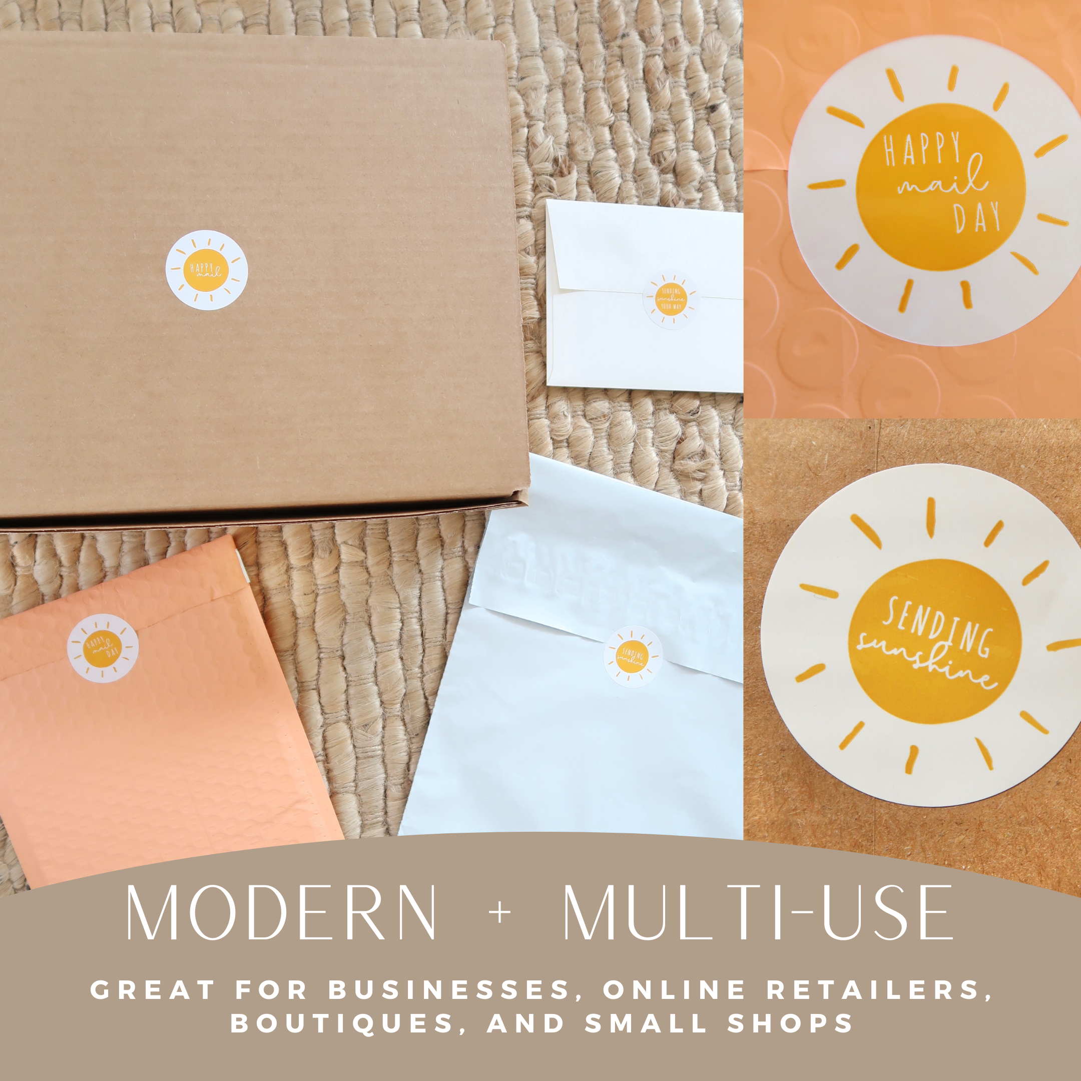 Lain & Lou - Venta al por mayor Pegatina - Pegatinas Sending Sunshine Happy Mail en rollo6