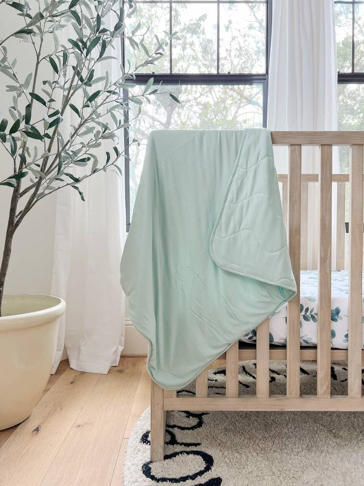 NODNAL Co. - Wholesale Bedding Blanket - Kids & Baby - Bamboo Quilted Blanket in Tidewater