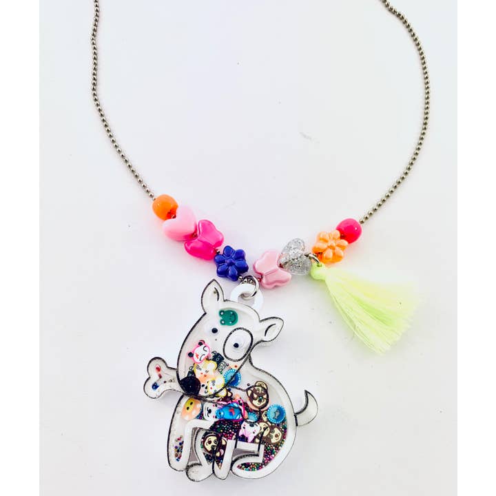 Collier à breloques en forme de boule pour chien avec os Shaker pour la vente par Sadie’s Moon