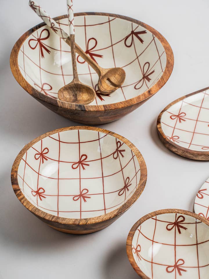 La Bow Servidores Pintados a Mano para venta al por mayor de Atolia Designs