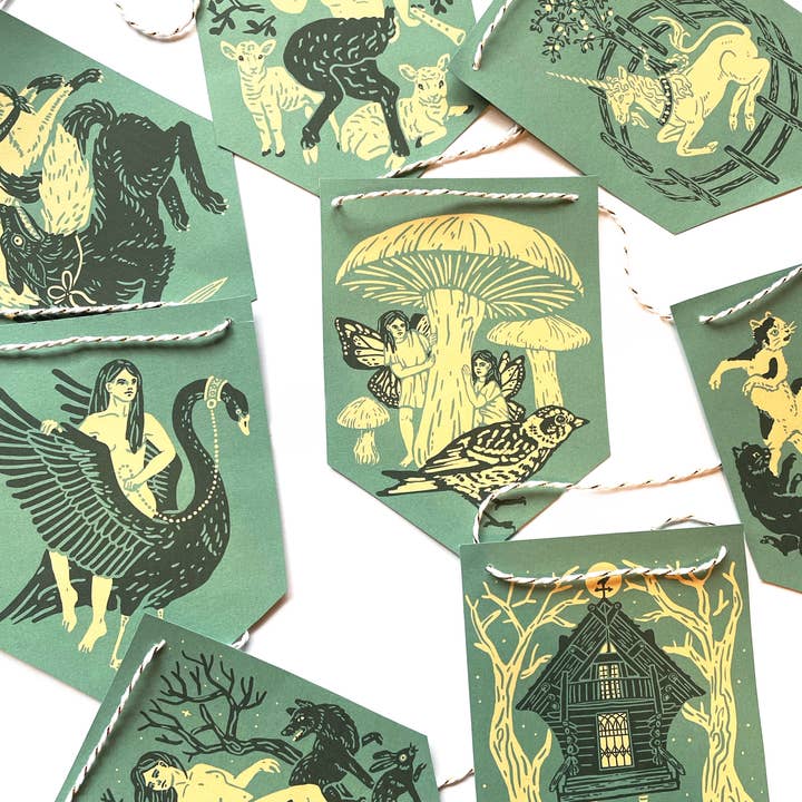 Hissing Mink - Wholesale Bunting/Garland - Deep Forest Folklore Paper Garland 2