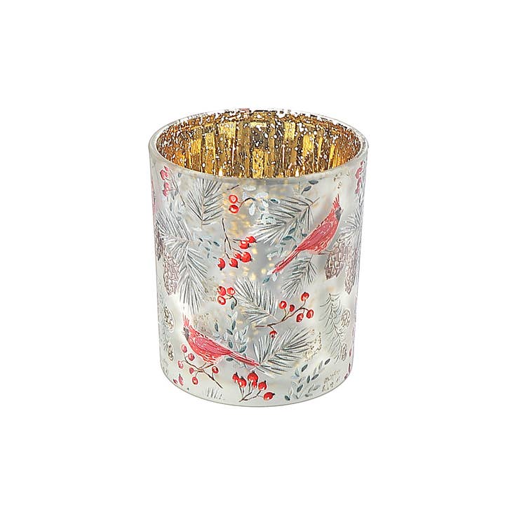 Portavelas de cristal Cardinal Large para venta al por mayor de IH Casa Decor