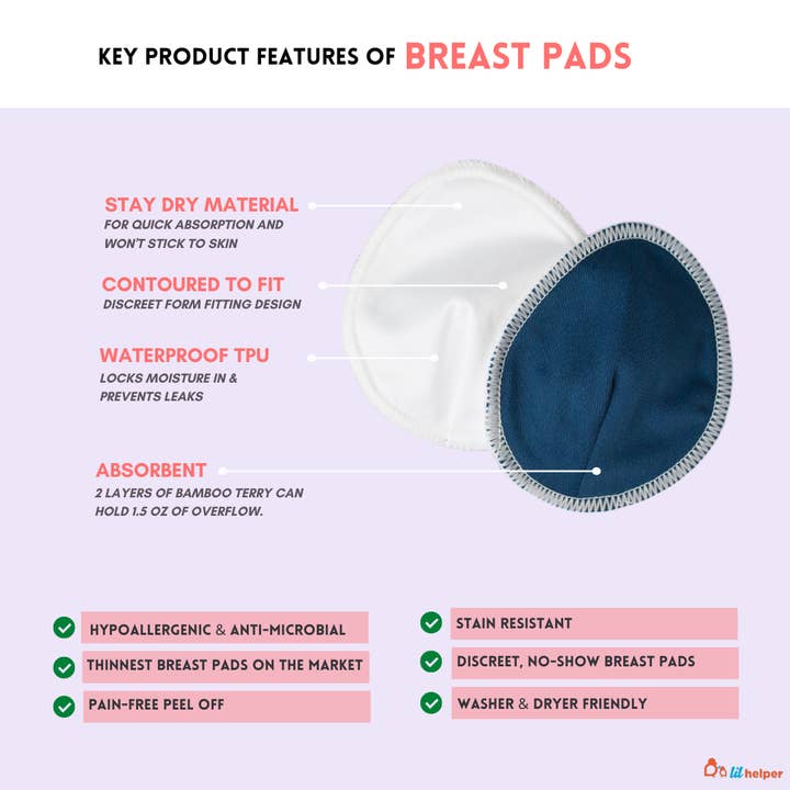 Almohadillas reutilizables Hera (2 pares por paquete) para venta al por mayor de Lil Helper