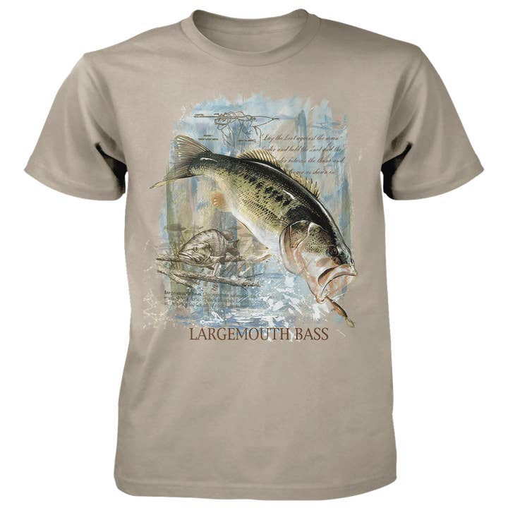 Maglietta in cotone da 4,5 oz Museum Bass per la vendita all'ingrosso da parte di Old Country Outfitters