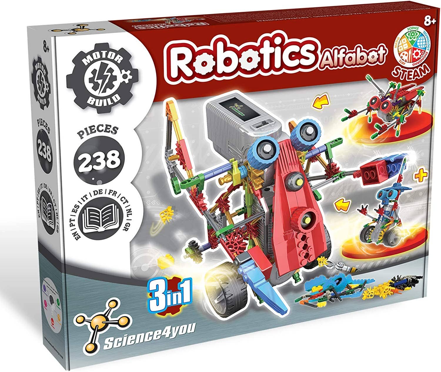 Science4you – Conjunto de construção - Crianças por atacado – Robot Alfabot - STEM Toys for Kids (in 8 languages)