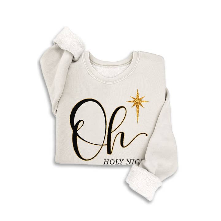 OH HOLY NIGHT MINERAL SWEATSHIRTS for wholesale by HRTandLUV