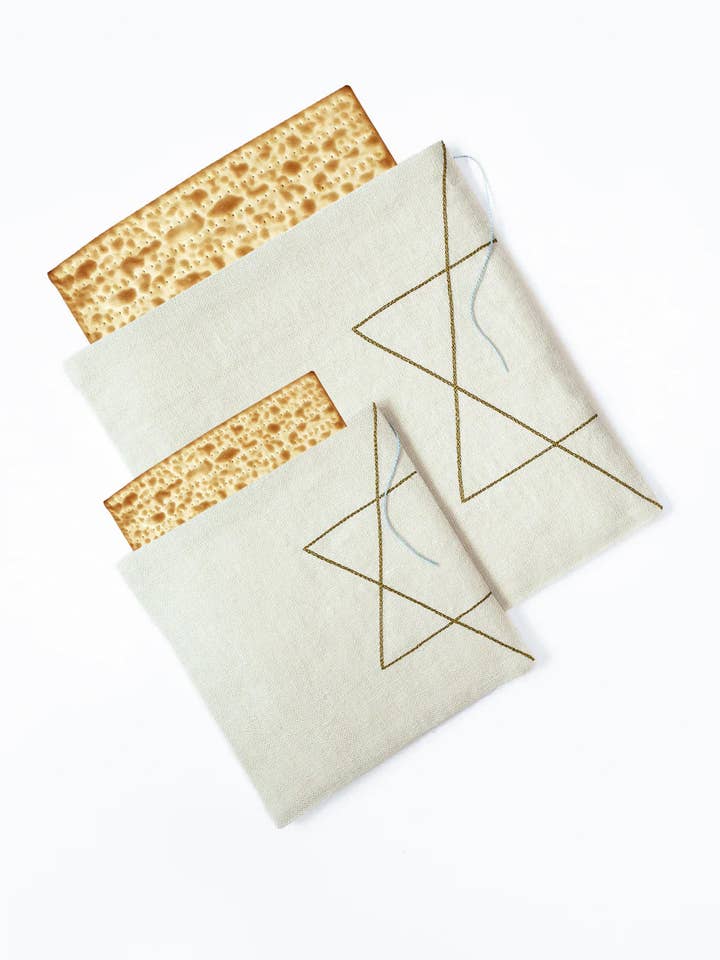 MATZAH COVER + AFIKOMAN BAG SET for wholesale by The Haggadah Collective