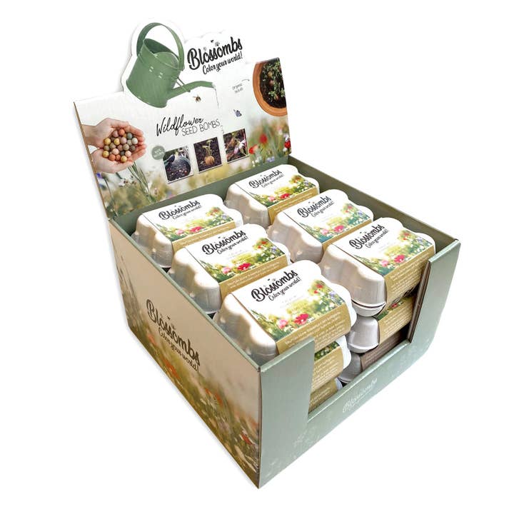 Blossombs - Wholesale Plant Seeds - Blossombs Display with 18 Egg Cartons – Sustainable Gifts