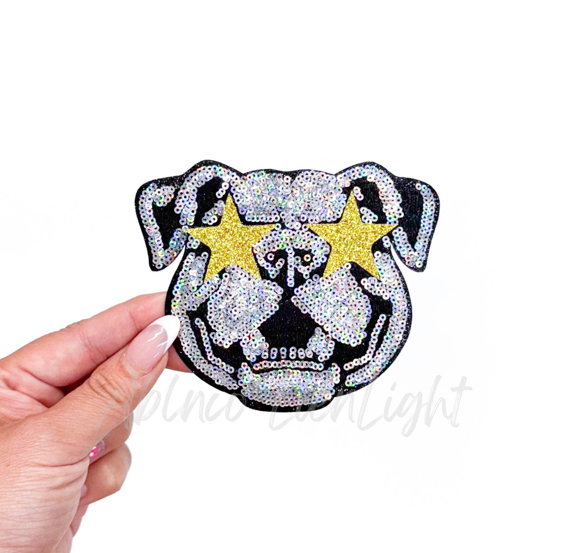 ABLNco - Wholesale Patch - Bulldog Mascot Gameday Sequin Patch - Small