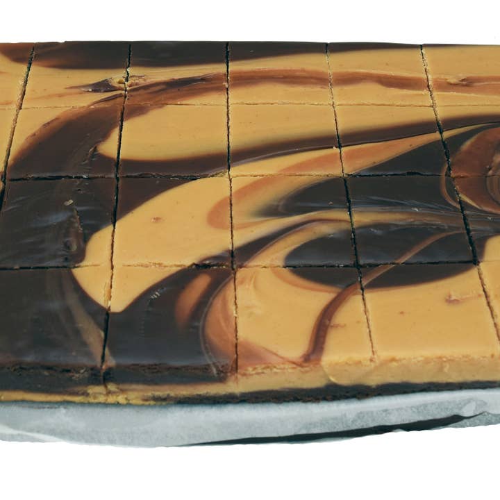 Chocolate Peanut Butter Fudge - (48) 2oz Pre-Cut Pieces - 6lb Total Weight for wholesale by Country Fresh Food & Confections, Inc.