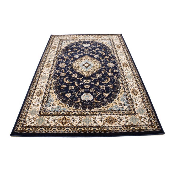 Navy 5X8 Traditional Floral Rug | Oriental 5'2 X 7'9 for wholesale by Magic Rugs Inc.