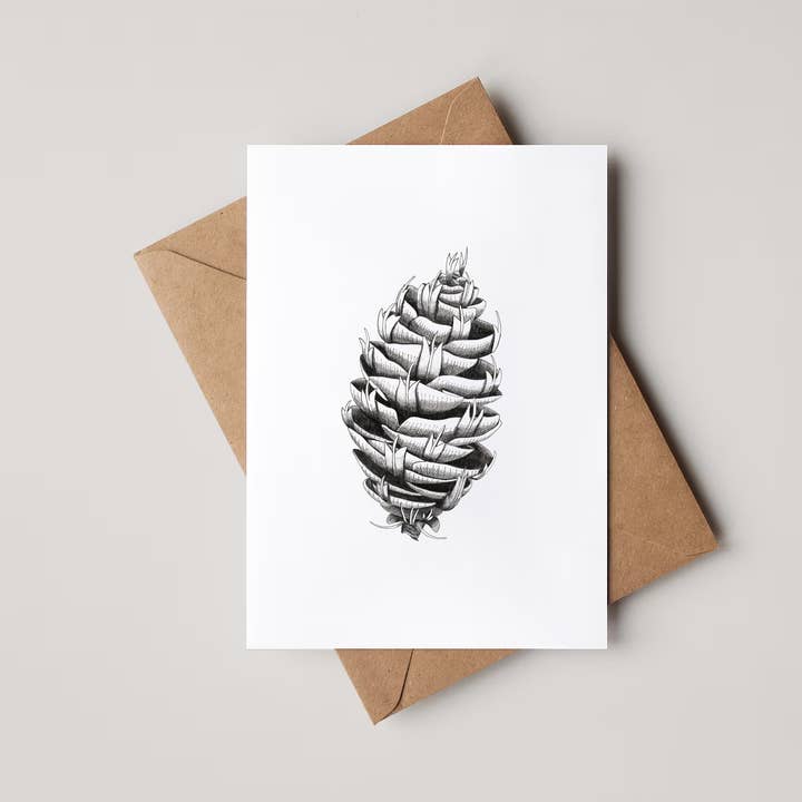 Blank 4" x 6" Greeting Card with Kraft Envelope for wholesale by Koro Illustration