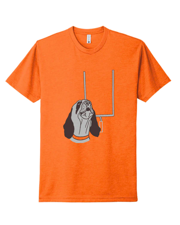 Orange Touchdown Dog Short Sleeve Tee for wholesale on Faire1