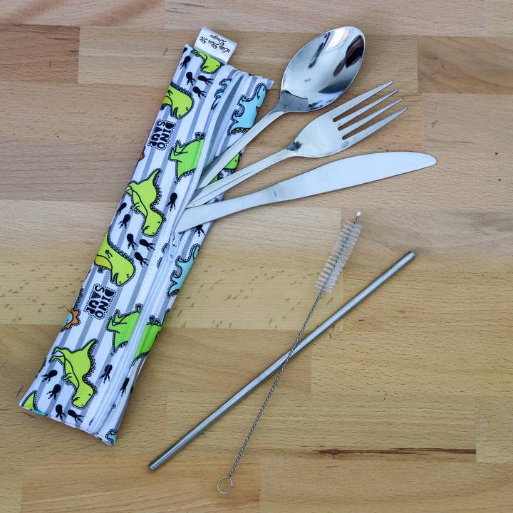 Nueva bolsa para cubiertos Dino para venta al por mayor de Little Miss M Designs