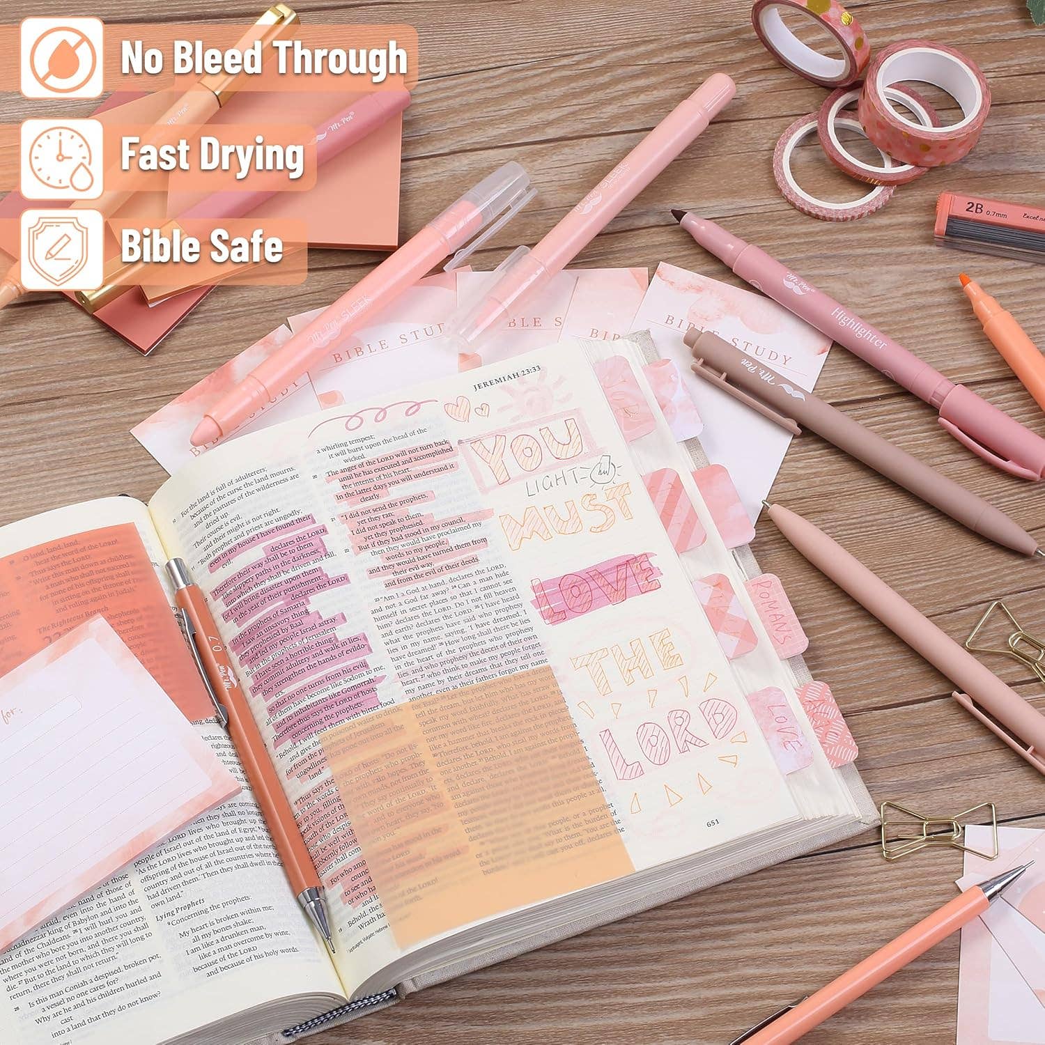 Mr. Pen - Wholesale Dagboek/agenda - Sunset Blush Mr. Pen Bijbel Journaling Kit voor Vrouwen4