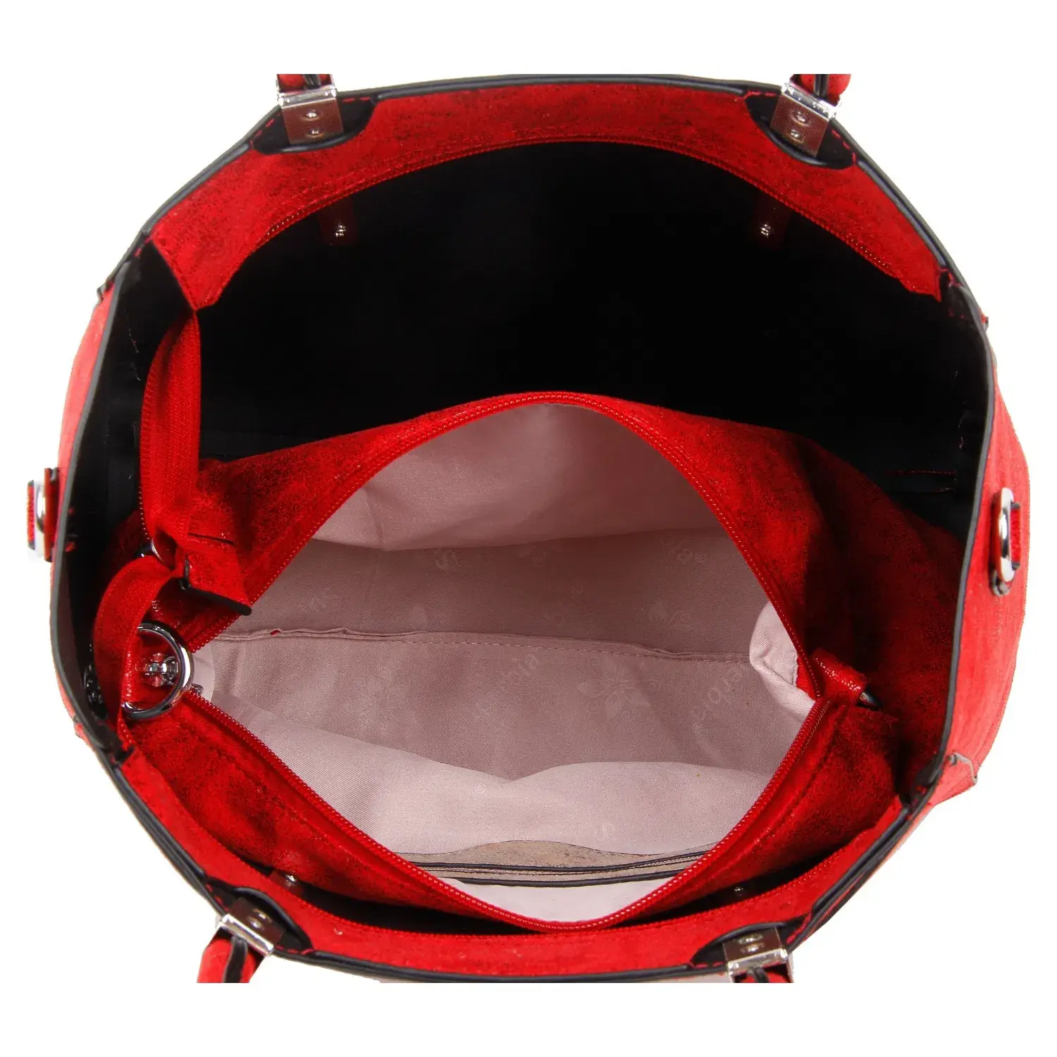 Superbia - Wholesale Top Handle Bag - Women's - Medium Size Metallic  Bag in Bag with Long Strap-70384