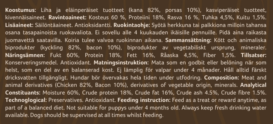 Train'N'Treat - Wholesale Pet Treats - Dog - Hotdogs for Dogs, meat 92%1