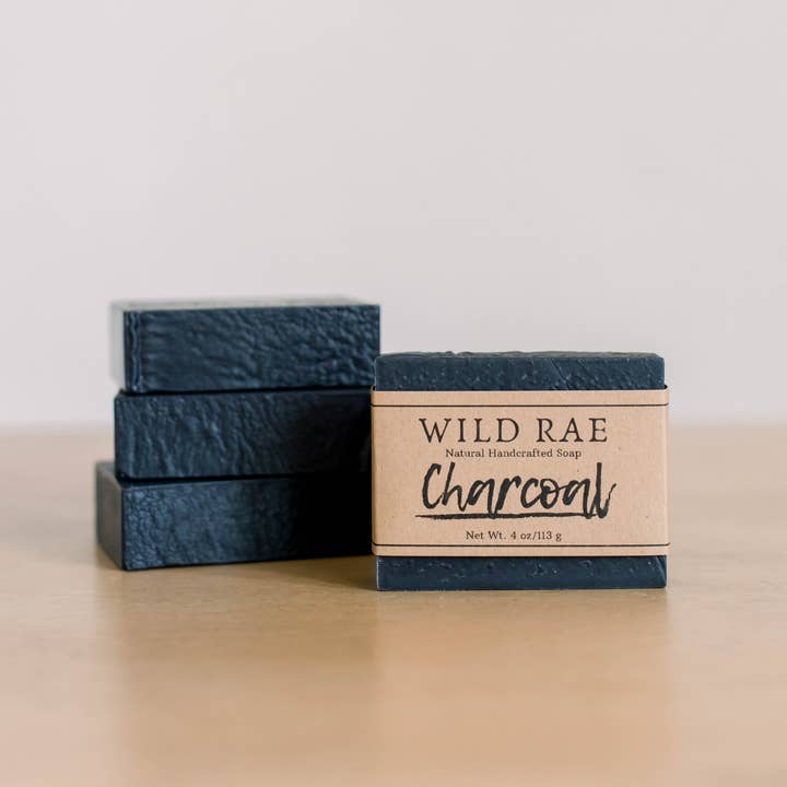 Charcoal | Handcrafted Natural Soap Bar | Tea Tree & Aloe for wholesale by Wild Rae