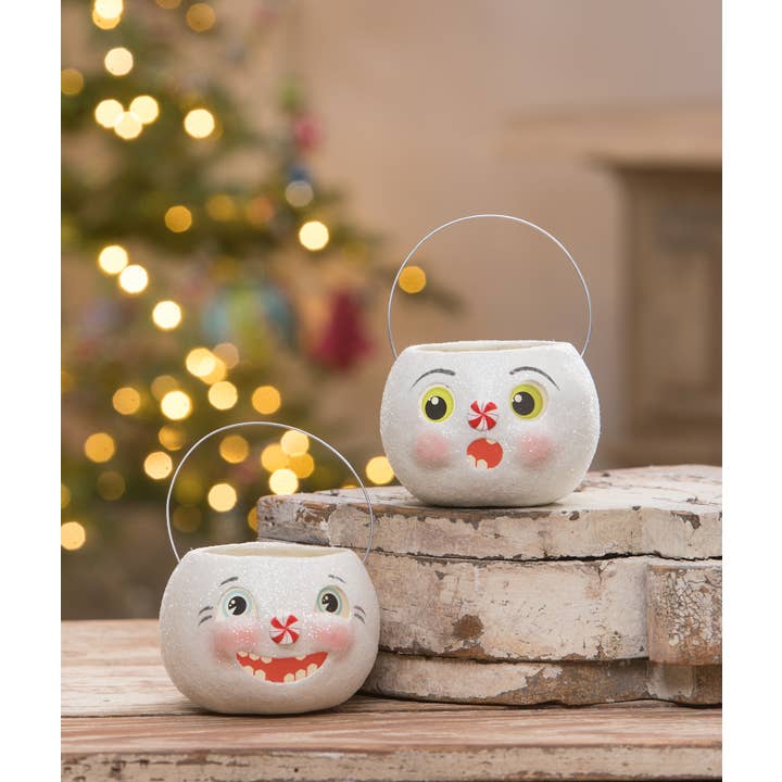 Bethany Lowe Designs - Wholesale Christmas Decoration - Happy Snowman Bucket Petite1