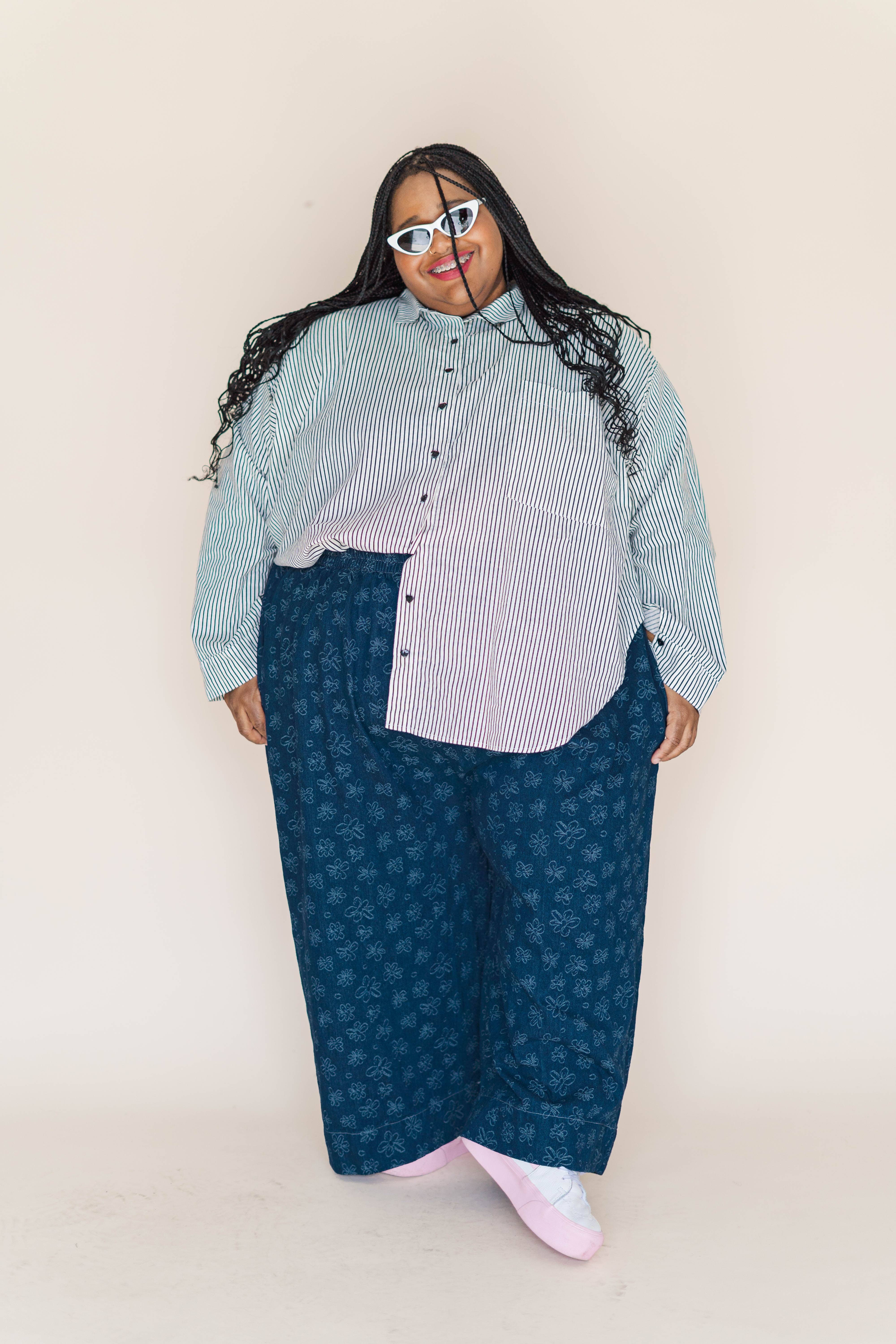 Nettle Studios - Wholesale Button Down Shirt - Unisex - Size Inclusive Plus Size Long Sleeve Button Up Striped Linen8